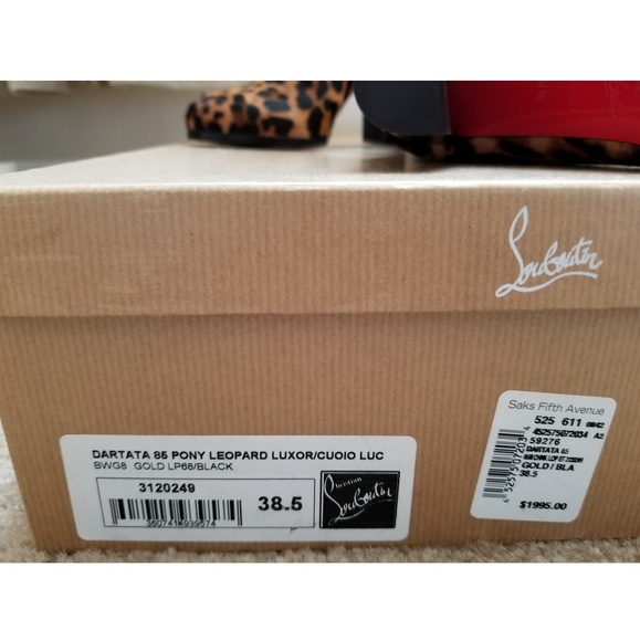 NWT Louboutin Pony Leopard Boots, 38.5 - Picture 8 of 8